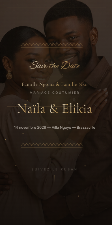 Aperçu de l'invitation Naïla & Elikia